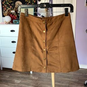 Hollister Suede Brown Skirt